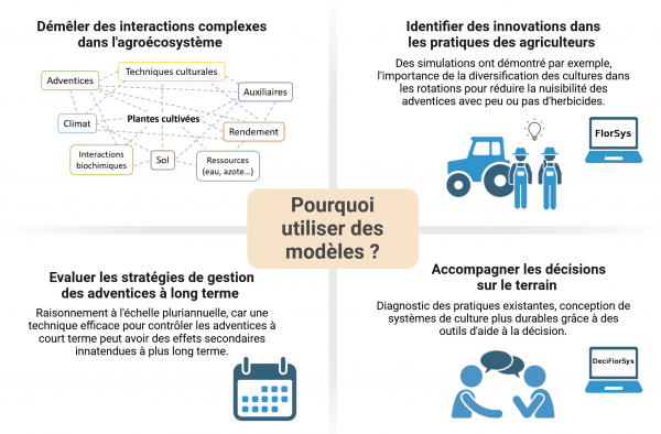 Schéma expliquant l'intérêt d'utiliser des modèles
